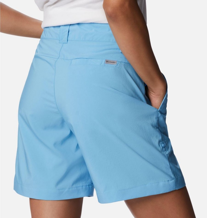 Columbia Silver Ridge Utility Women's Shorts Blue | SXQOCG-716