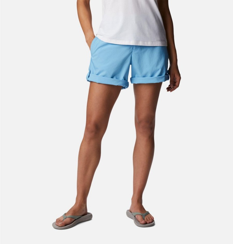 Columbia Silver Ridge Utility Women's Shorts Blue | SXQOCG-716