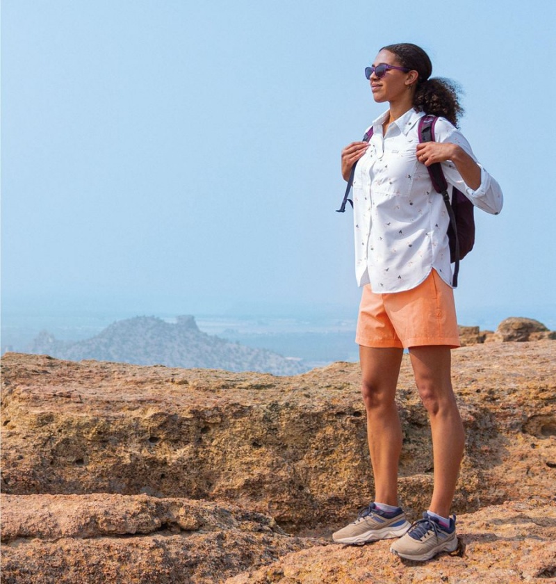 Columbia Silver Ridge Utility Women's Shorts Orange | IDNECB-918