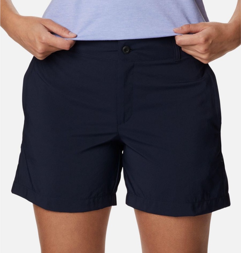 Columbia Silver Ridge Utility Women's Shorts Navy | GVYWBD-279