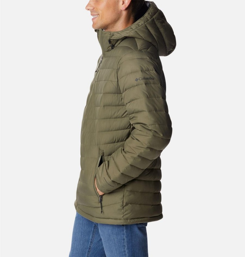 Columbia Slope Edge Hooded Insulated Men's Puffer Jacket Green | JUZWIA-641