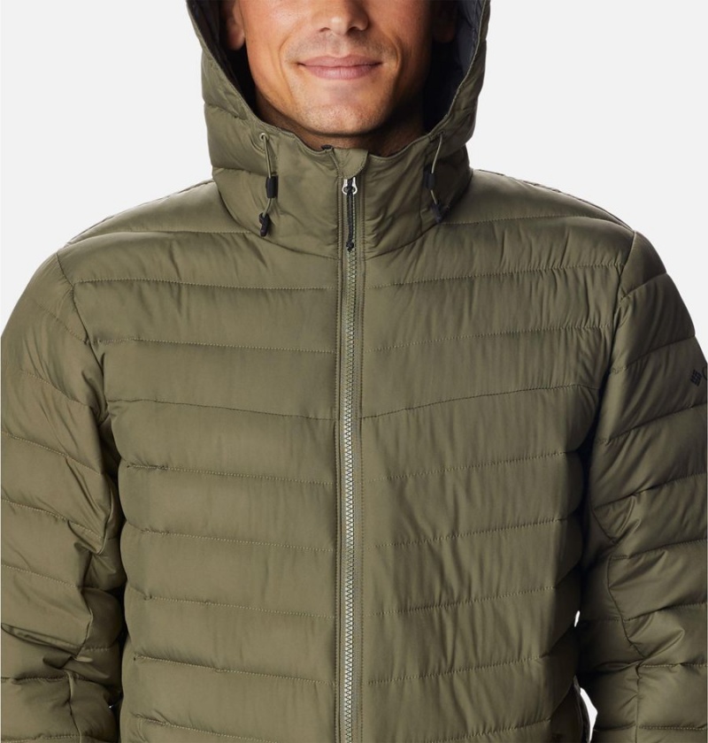 Columbia Slope Edge Hooded Insulated Men's Puffer Jacket Green | JUZWIA-641