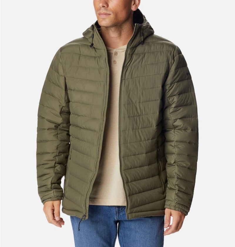 Columbia Slope Edge Hooded Insulated Men's Puffer Jacket Green | JUZWIA-641
