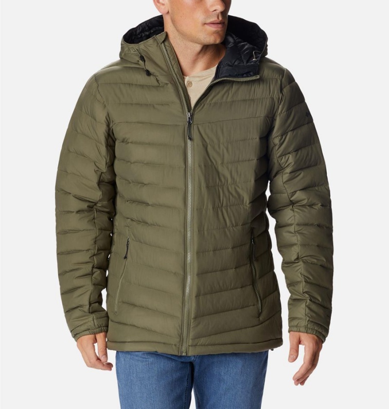 Columbia Slope Edge Hooded Insulated Men\'s Puffer Jacket Green | JUZWIA-641