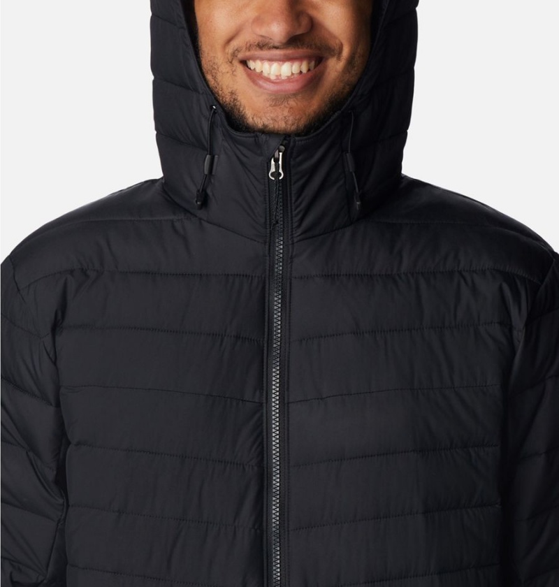 Columbia Slope Edge Hooded Insulated Men's Puffer Jacket Black | MQDCLH-917