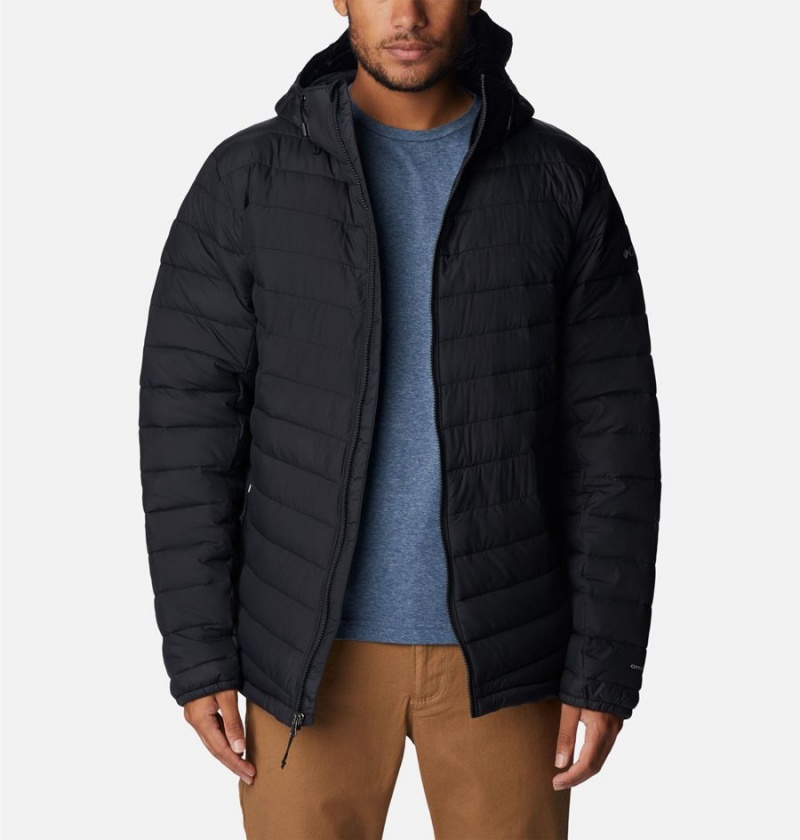 Columbia Slope Edge Hooded Insulated Men's Puffer Jacket Black | MQDCLH-917