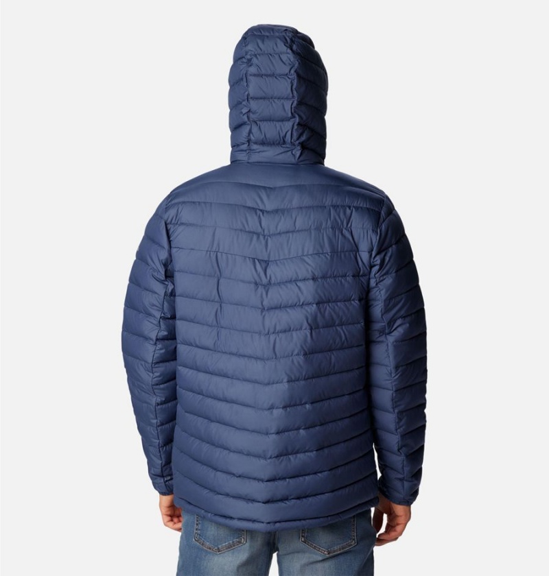 Columbia Slope Edge Hooded Insulated Men's Puffer Jacket Blue | MOQPTJ-810