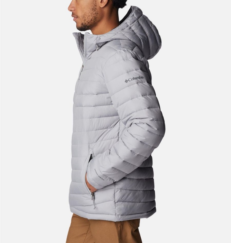 Columbia Slope Edge Hooded Insulated Men's Puffer Jacket Grey | EUADKM-621