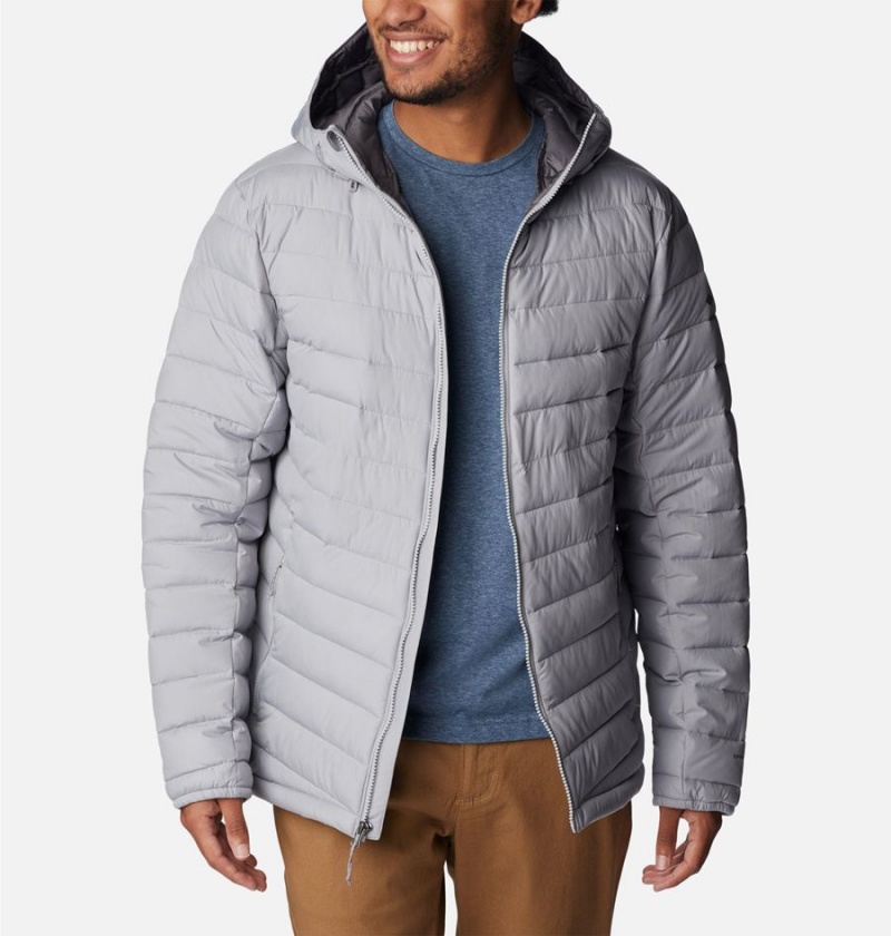 Columbia Slope Edge Hooded Insulated Men's Puffer Jacket Grey | EUADKM-621