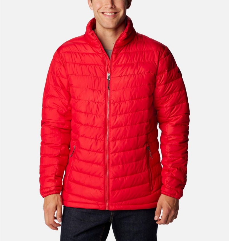 Columbia Slope Edge Insulated Men\'s Puffer Jacket Red | TLRPVY-938
