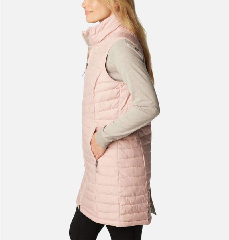 Columbia Slope Edge Long Women's Vest Pink | JSKDYV-214