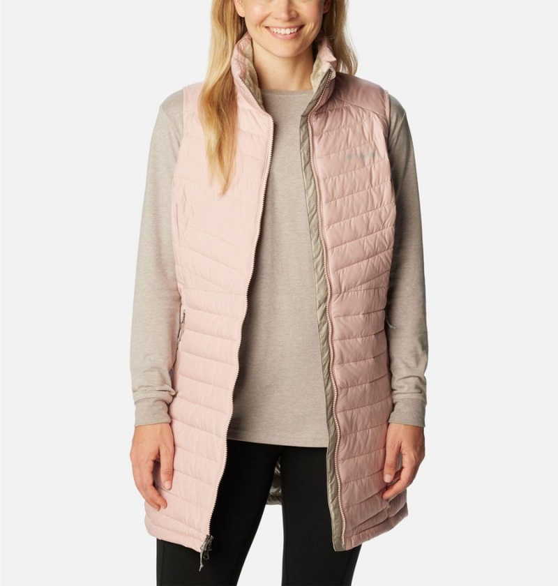 Columbia Slope Edge Long Women's Vest Pink | JSKDYV-214