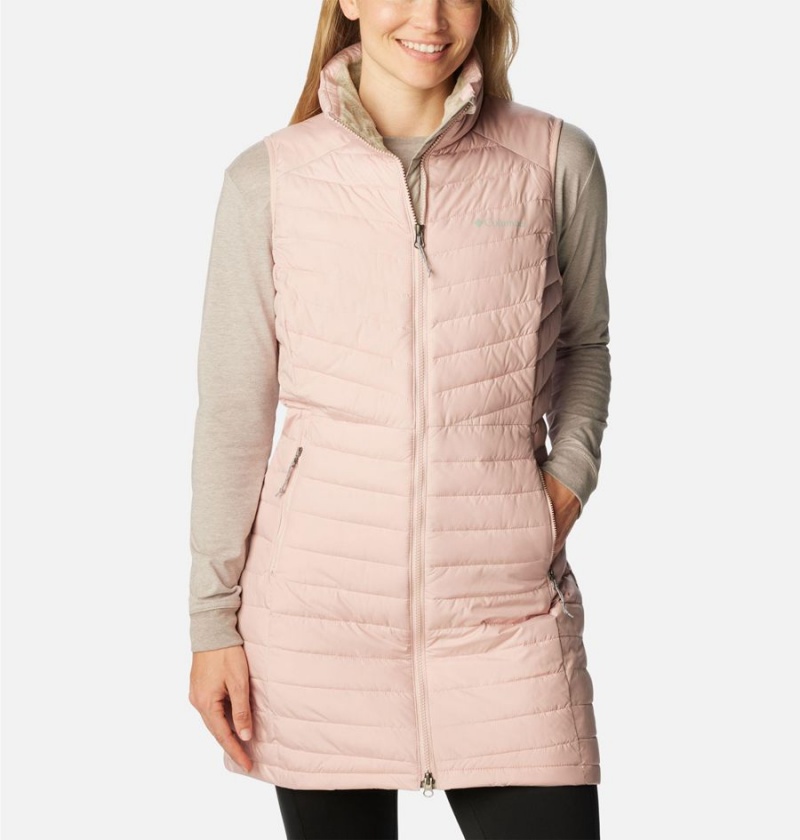 Columbia Slope Edge Long Women\'s Vest Pink | JSKDYV-214