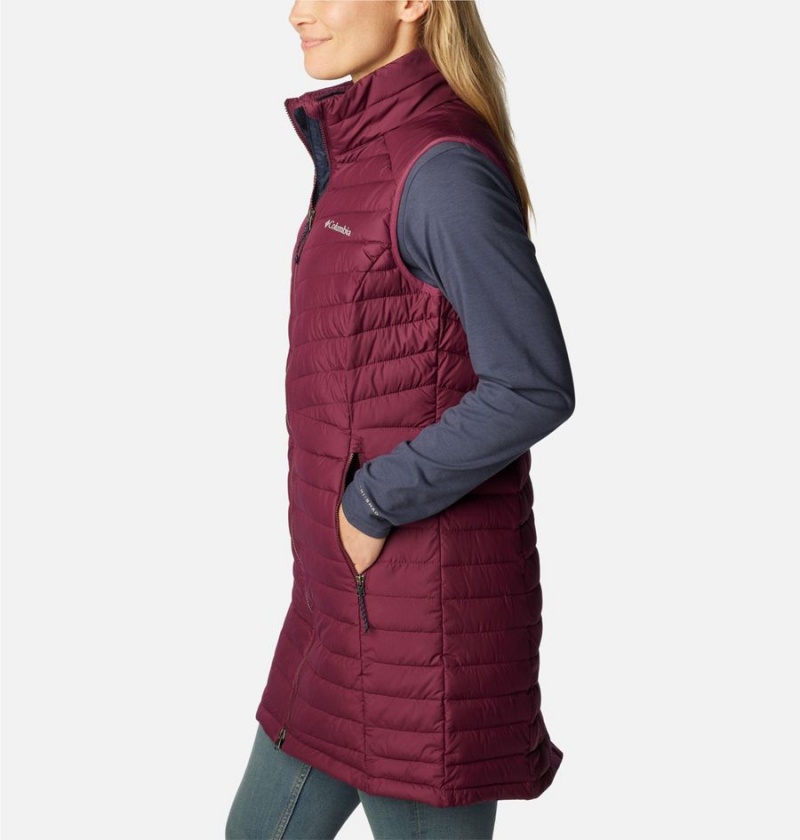Columbia Slope Edge Long Women's Vest Red | ODLKJW-751