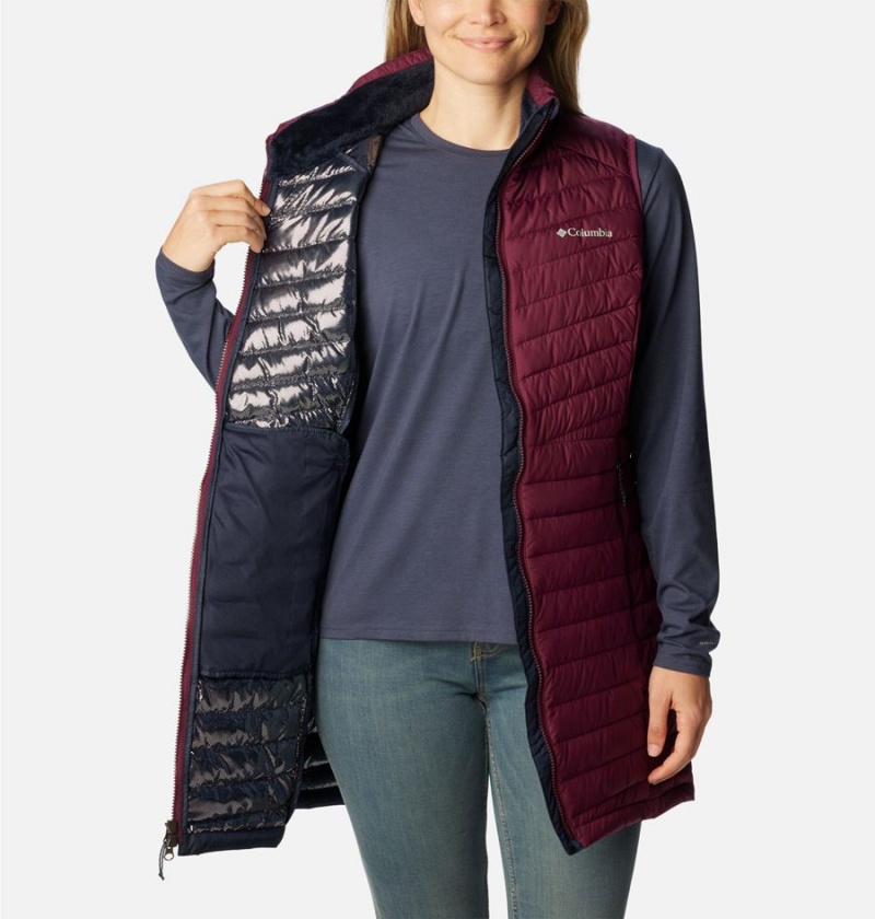 Columbia Slope Edge Long Women's Vest Red | ODLKJW-751