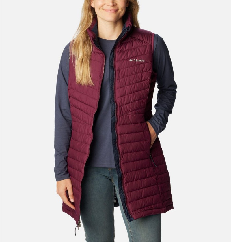 Columbia Slope Edge Long Women's Vest Red | ODLKJW-751