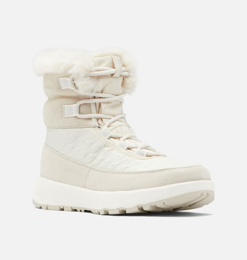 Columbia Slopeside Peak Luxe Women's Boots White | RKZXSH-074