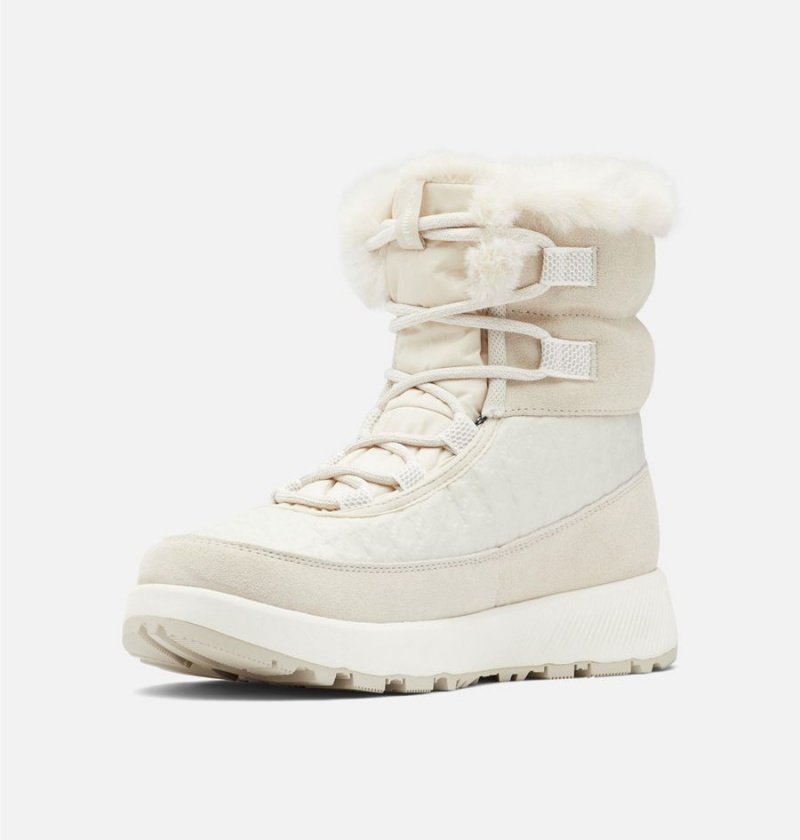 Columbia Slopeside Peak Luxe Women's Boots White | RKZXSH-074
