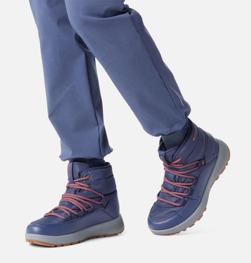 Columbia Slopeside Village Omni Heat Mid Women's Boots Navy | EAVZGR-471