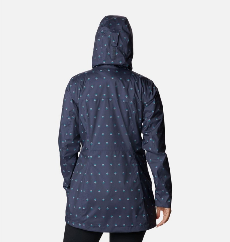 Columbia Splash A Little II Women's Rain Jacket Navy | QEACWI-739
