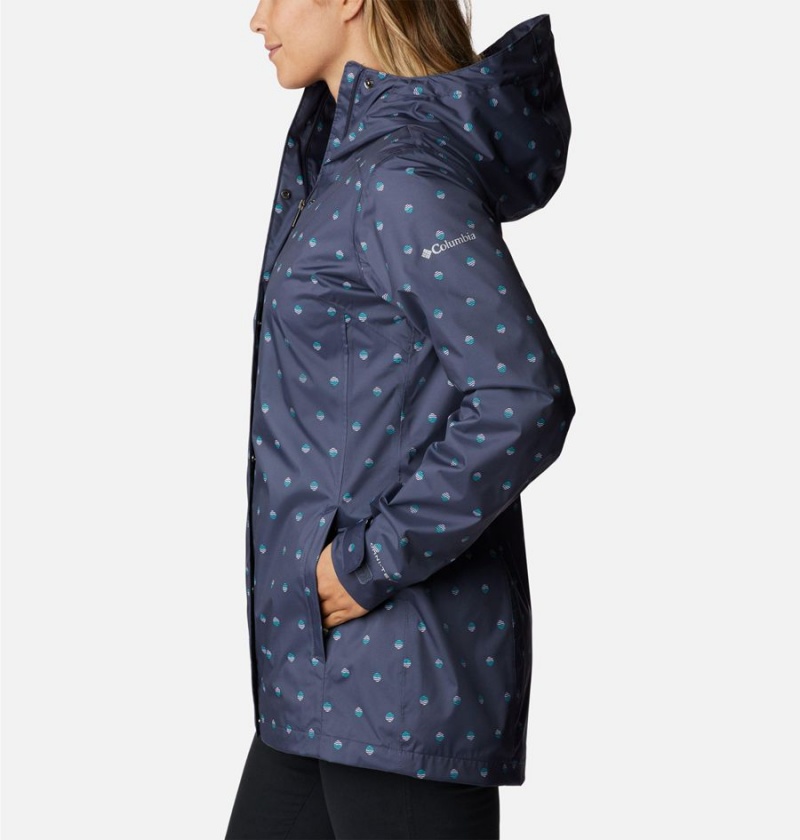 Columbia Splash A Little II Women's Rain Jacket Navy | QEACWI-739