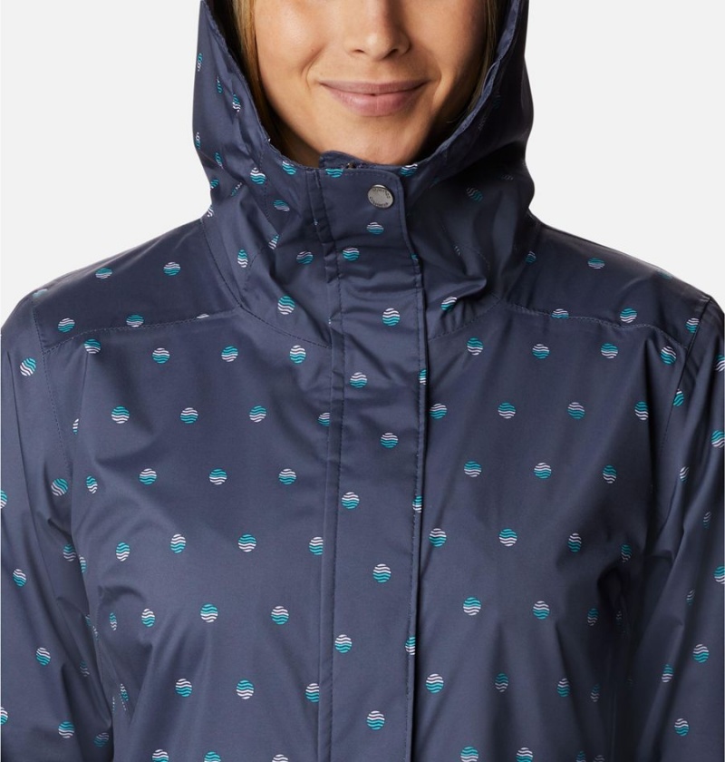 Columbia Splash A Little II Women's Rain Jacket Navy | QEACWI-739