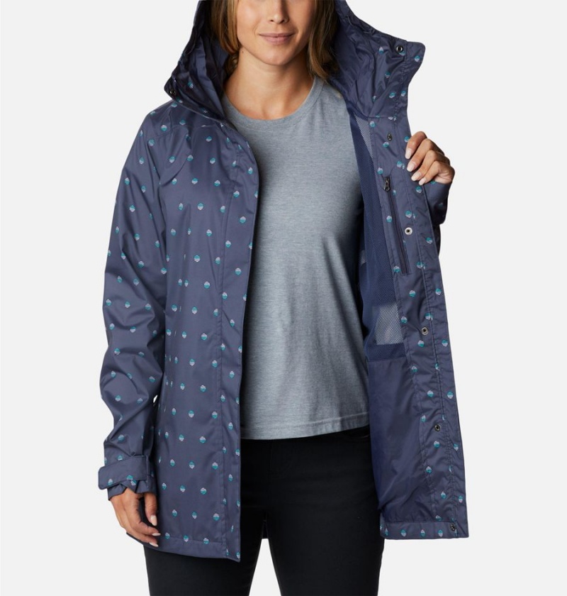 Columbia Splash A Little II Women's Rain Jacket Navy | QEACWI-739