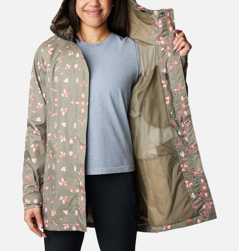 Columbia Splash A Little II Women's Rain Jacket Green | CZBGPR-086