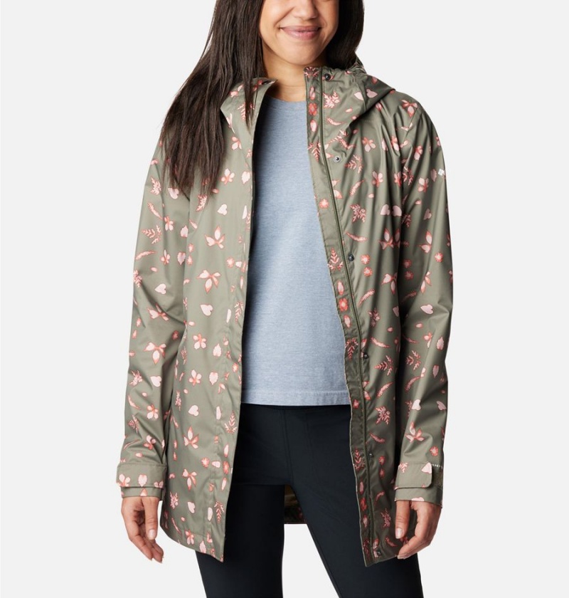 Columbia Splash A Little II Women's Rain Jacket Green | CZBGPR-086