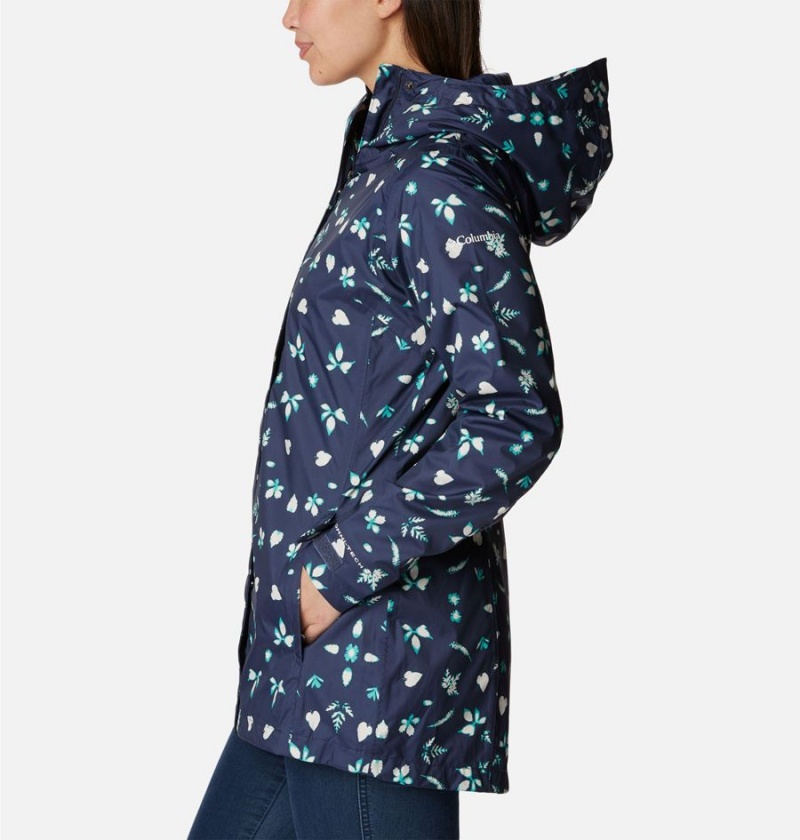 Columbia Splash A Little II Women's Rain Jacket Navy | JZSUCG-079