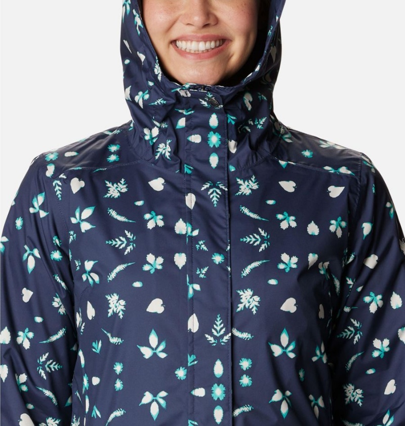Columbia Splash A Little II Women's Rain Jacket Navy | JZSUCG-079