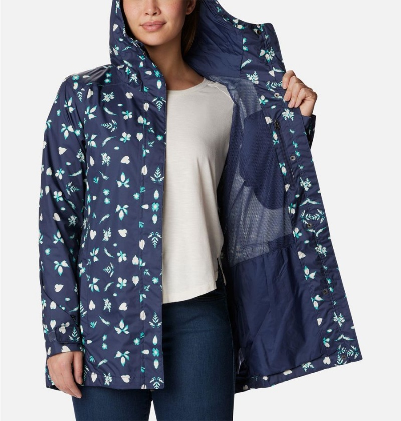 Columbia Splash A Little II Women's Rain Jacket Navy | JZSUCG-079