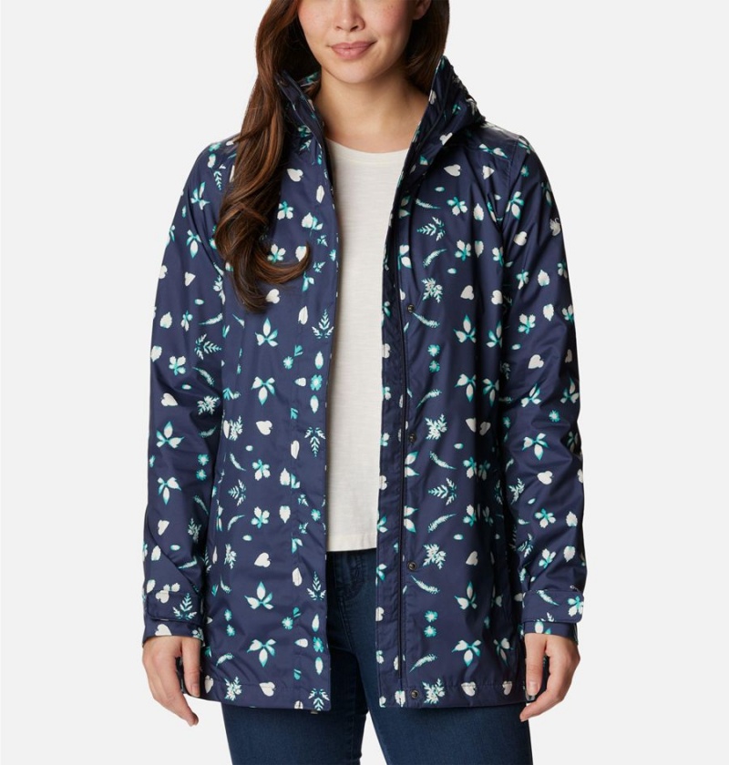 Columbia Splash A Little II Women's Rain Jacket Navy | JZSUCG-079