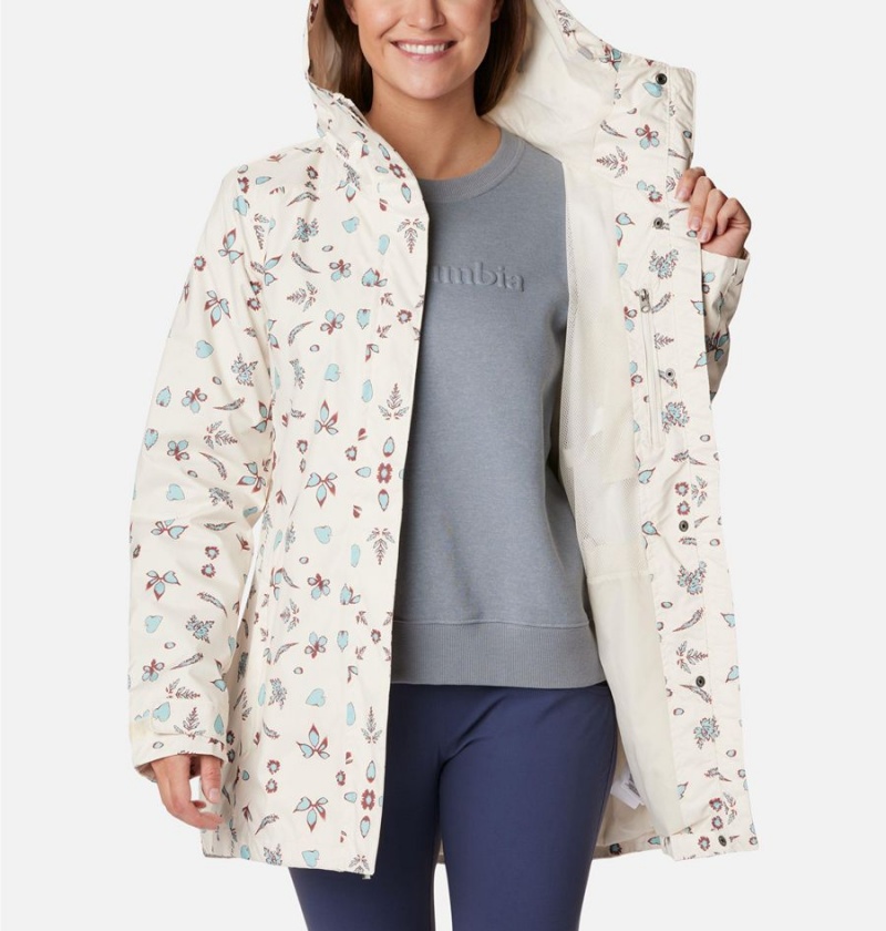 Columbia Splash A Little II Women's Rain Jacket White | ZEFANY-720
