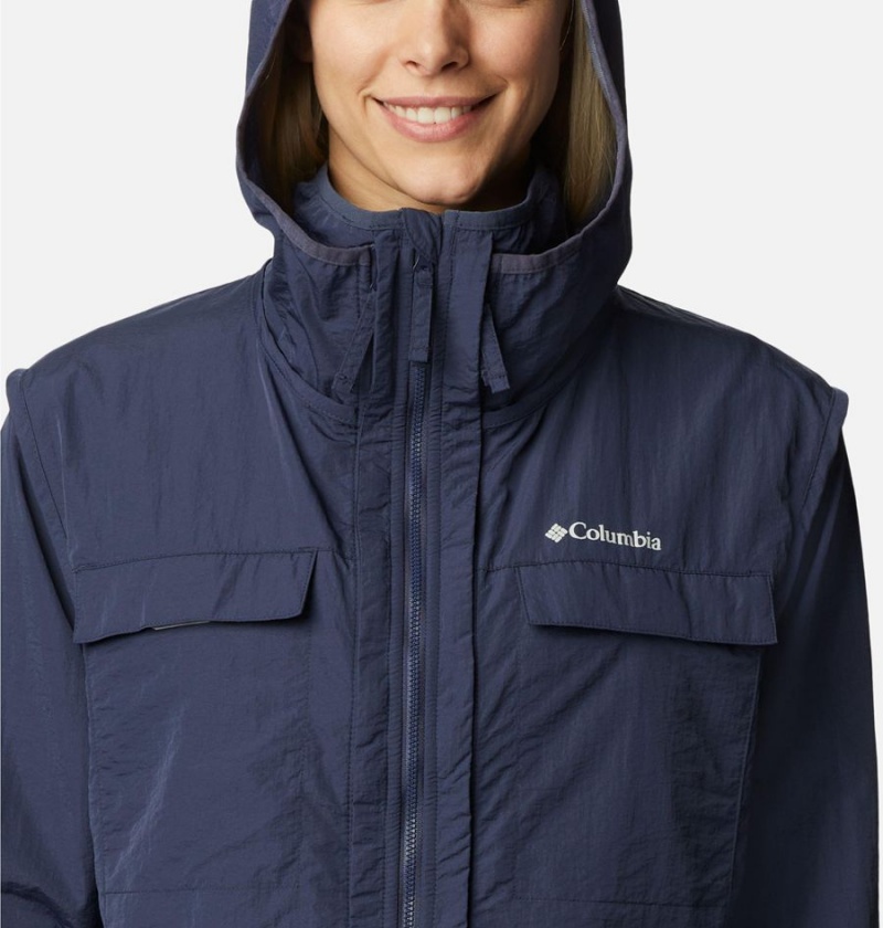 Columbia Spring Canyon Wind Interchange Women's 3 In 1 Jackets Navy | XGRVAL-235