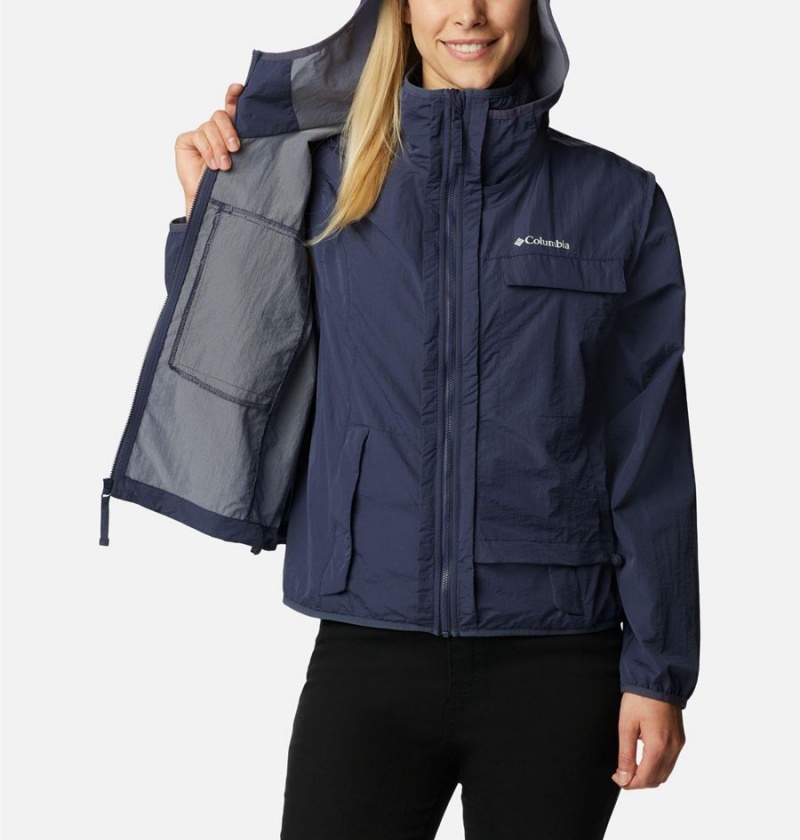 Columbia Spring Canyon Wind Interchange Women's 3 In 1 Jackets Navy | XGRVAL-235