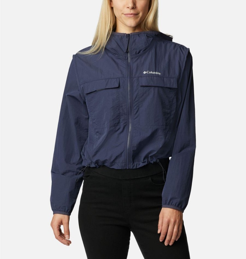 Columbia Spring Canyon Wind Interchange Women's 3 In 1 Jackets Navy | XGRVAL-235
