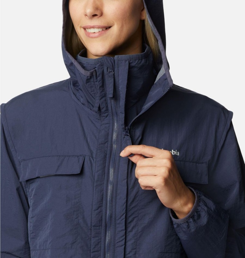 Columbia Spring Canyon Wind Interchange Women's 3 In 1 Jackets Navy | XGRVAL-235