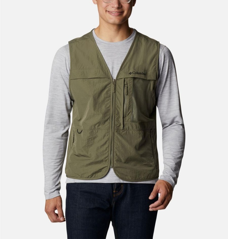 Columbia Spring Canyon Wind Interchange Men's Vest Green | CNXBZR-024