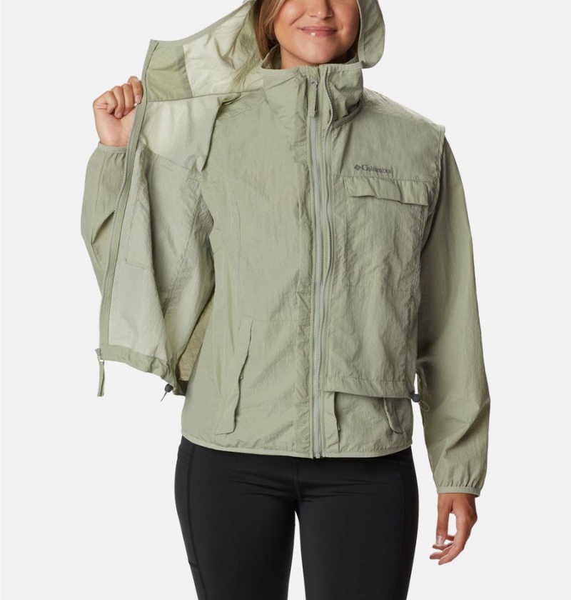 Columbia Spring Canyon Wind Interchange Women's 3 In 1 Jackets Green | JFPNMW-376