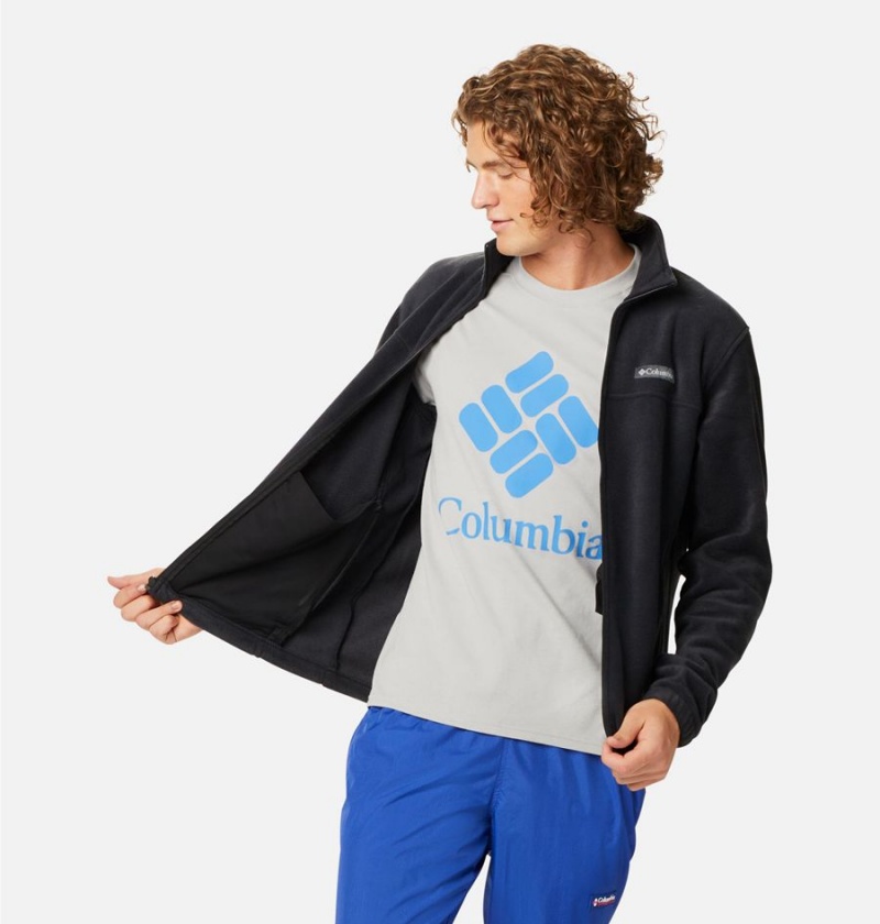 Columbia Steens Mountain 2.0 Full Zip Men's Fleece Jacket Black | MVZFNI-317