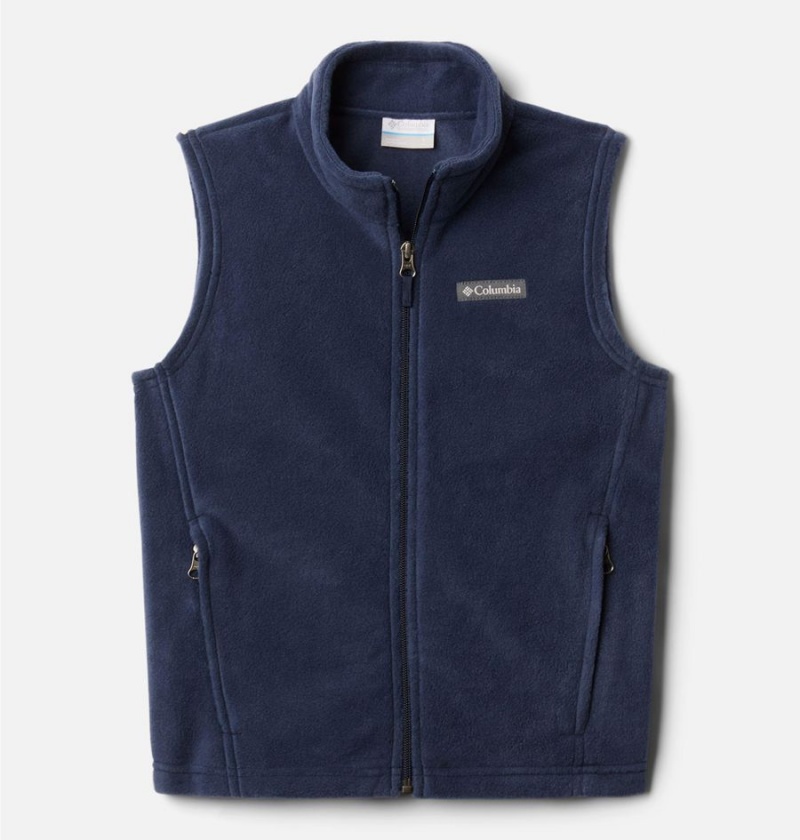 Columbia Steens Mountain Fleece Kids\' Vest Navy | FIQBSX-194