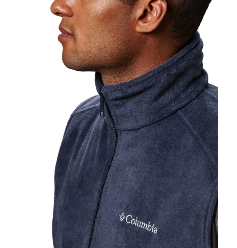 Columbia Steens Mountain Fleece Men's Vest Navy | LXEIPG-360