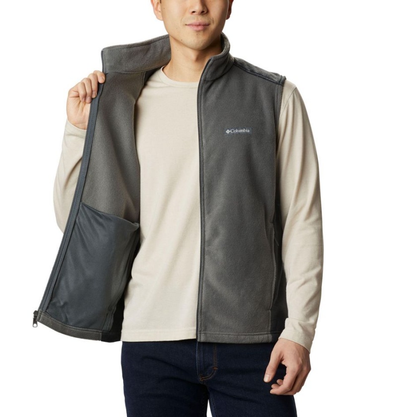 Columbia Steens Mountain Fleece Men's Vest Grey | FBKAXR-248