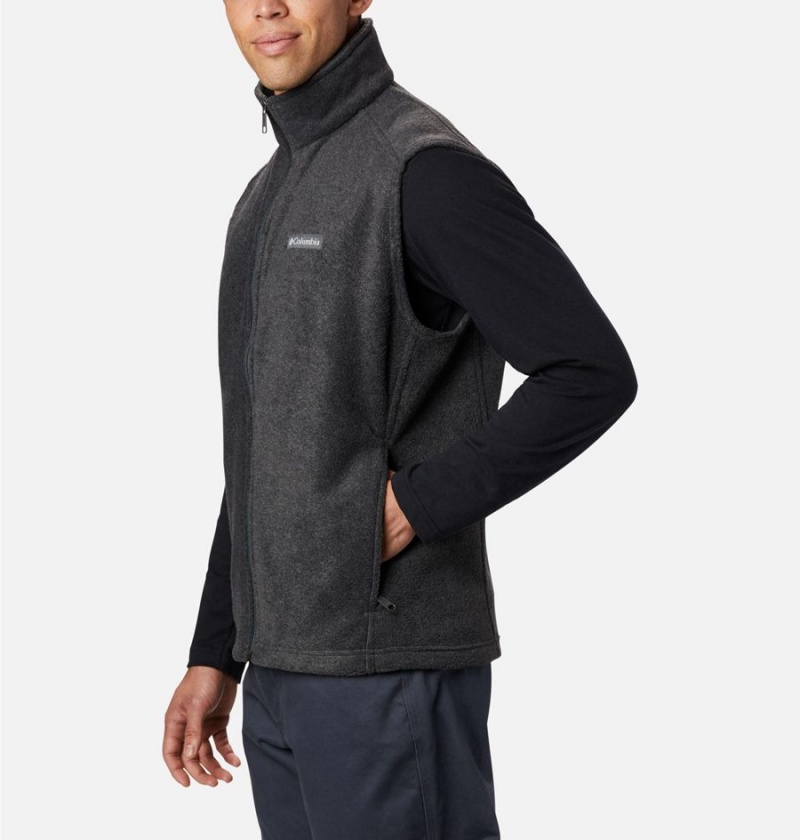Columbia Steens Mountain Fleece Men's Vest Grey | QVHPAK-786