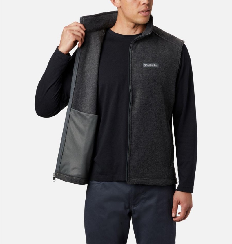 Columbia Steens Mountain Fleece Men's Vest Grey | QVHPAK-786