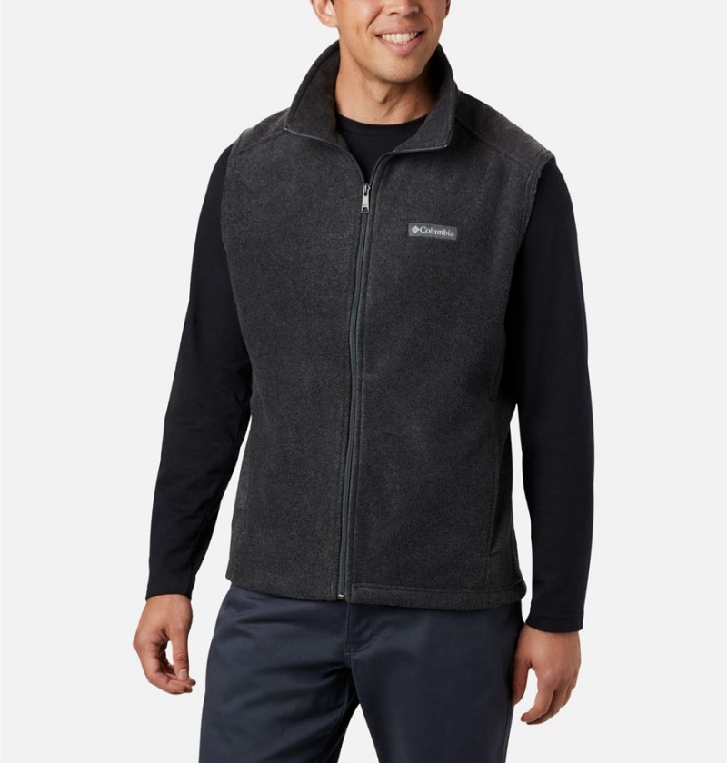 Columbia Steens Mountain Fleece Men\'s Vest Grey | QVHPAK-786