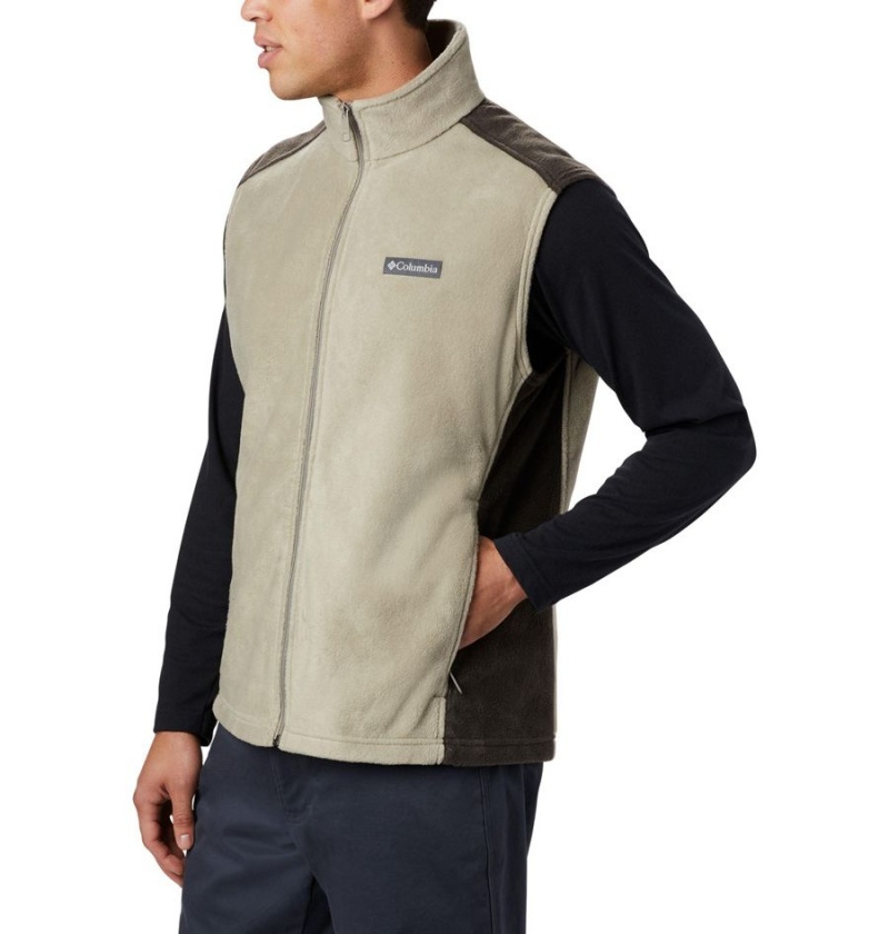 Columbia Steens Mountain Fleece Men's Vest Khaki | GHYIAP-476