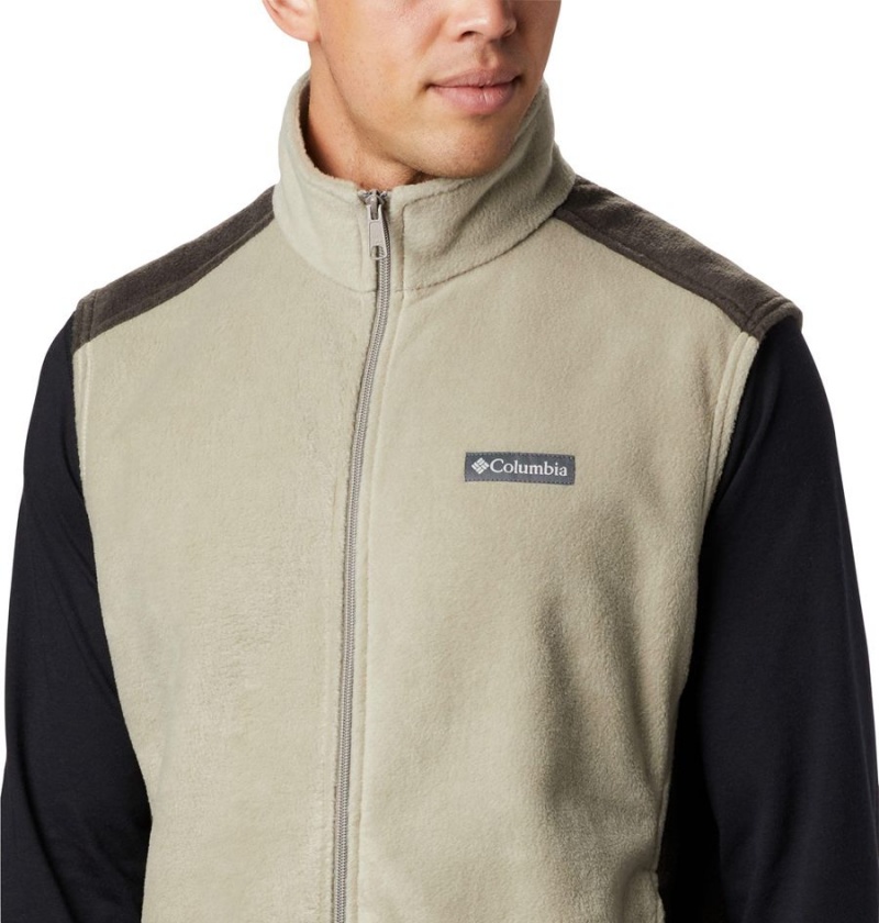 Columbia Steens Mountain Fleece Men's Vest Khaki | GHYIAP-476