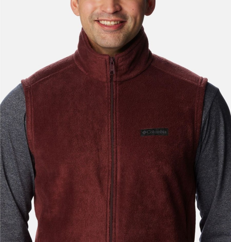 Columbia Steens Mountain Fleece Men's Vest Burgundy | BXIHSJ-103